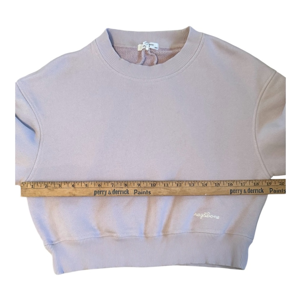 Rag & Bone Cropped Sweatshirt in lavender color size XS - Picture 4 of 8
